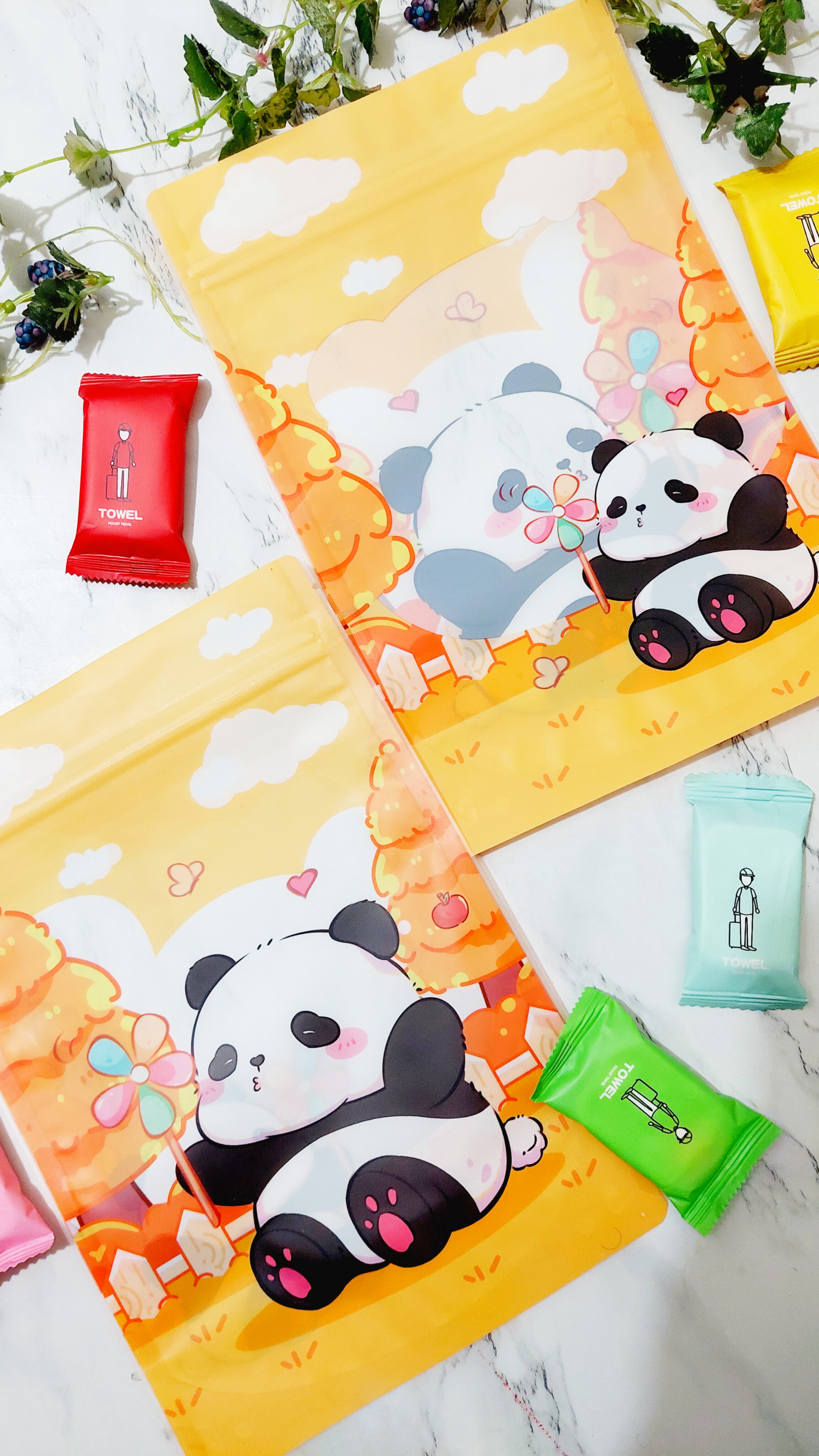 زیپ کیپ سایز بزرگ ظرح پاندا نارنجی برای اشپزخونه تنقلات حبوبات