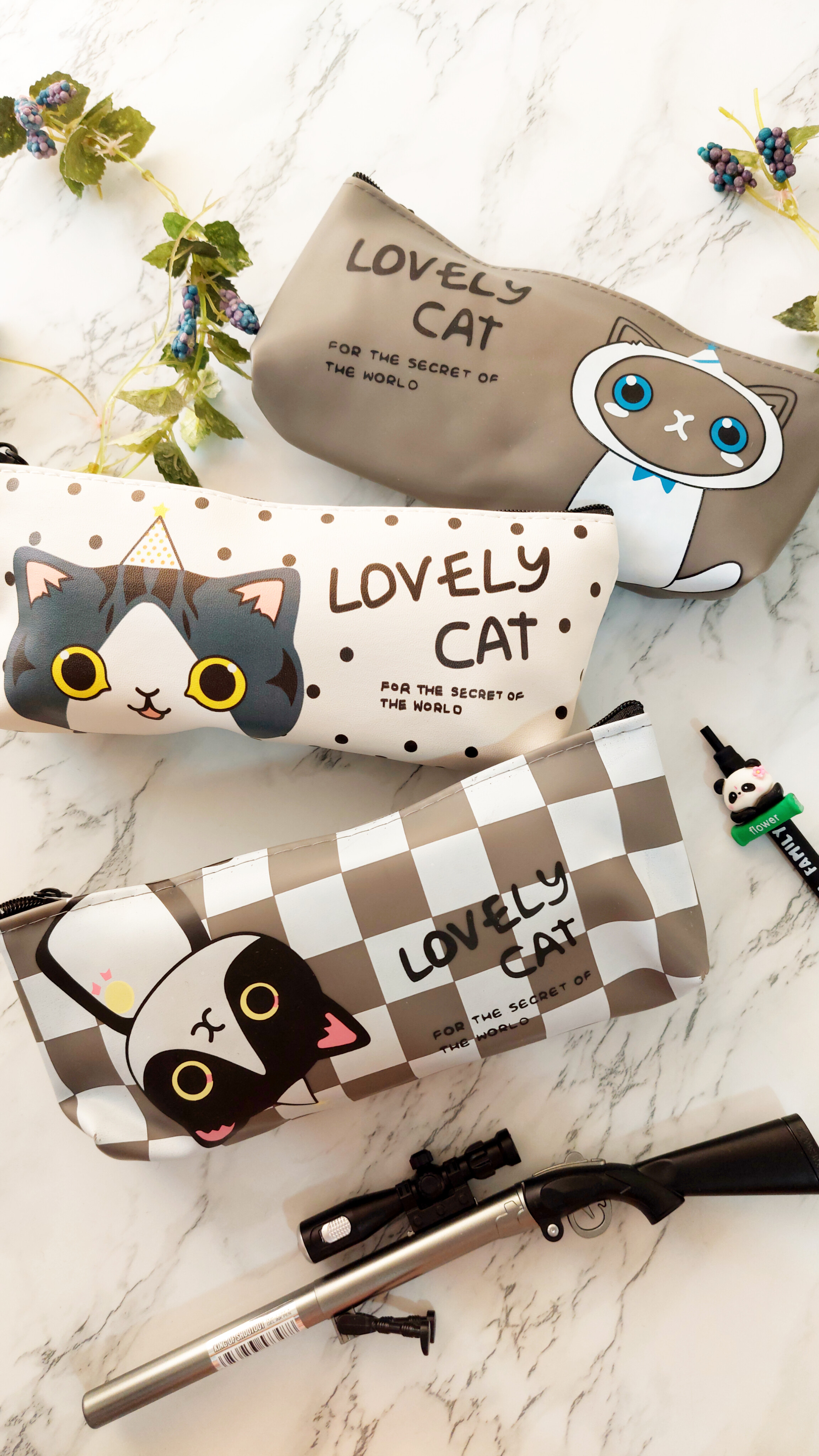 جامدادی چرم طرح گربه