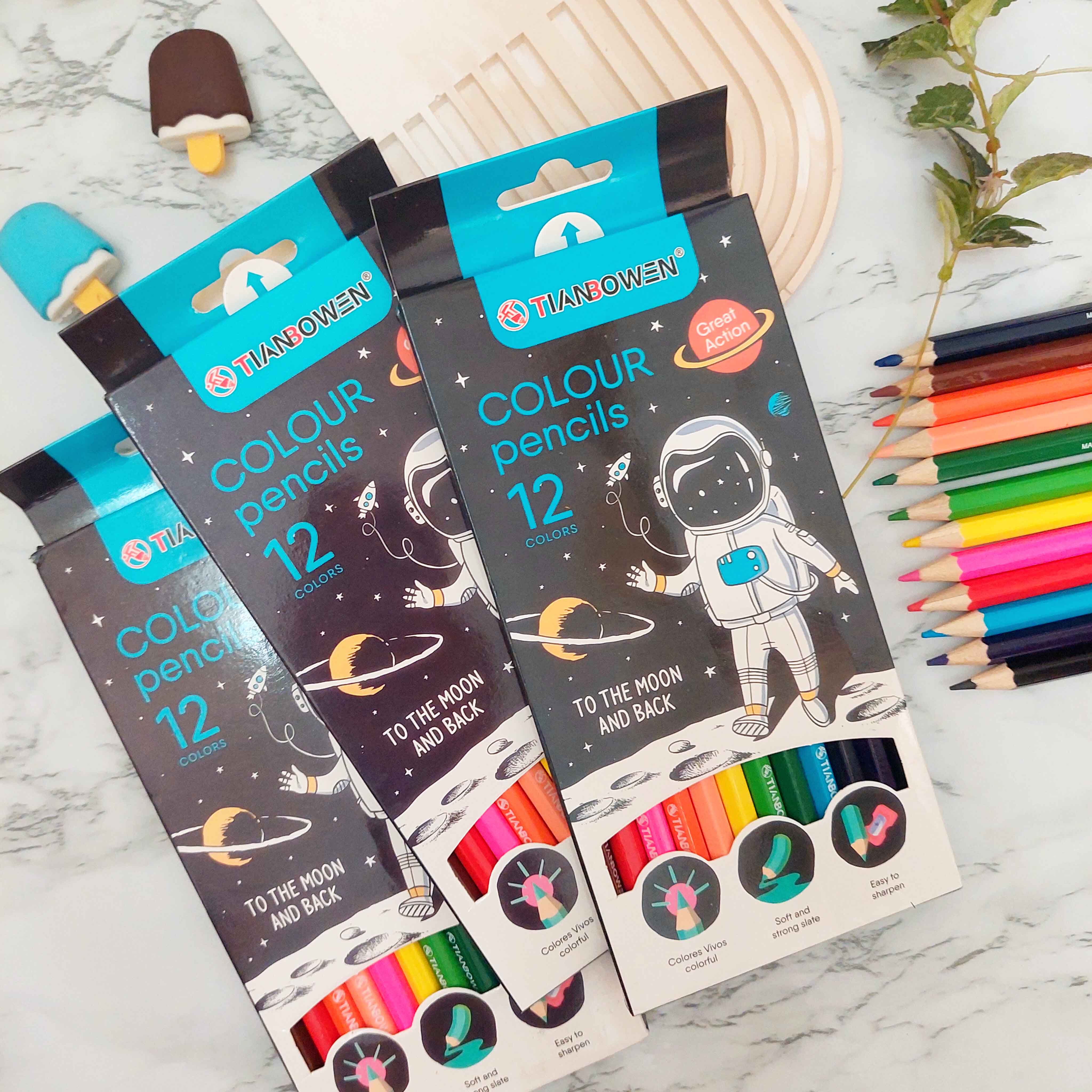 مداد رنگی فضانورد جنس عالی خوشرنگ