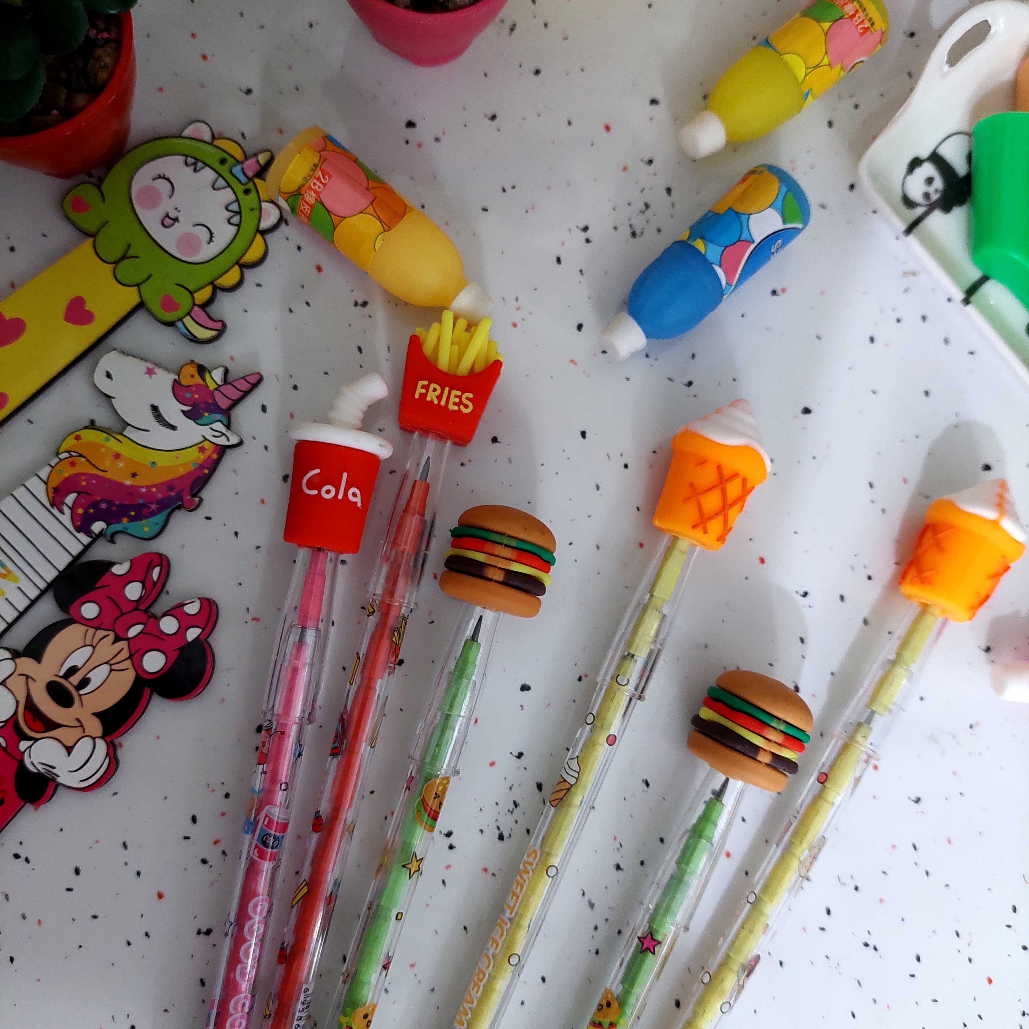 مداد فشنگی طرح فست فود