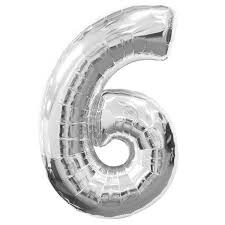 بادکنک فویلی عددی 6