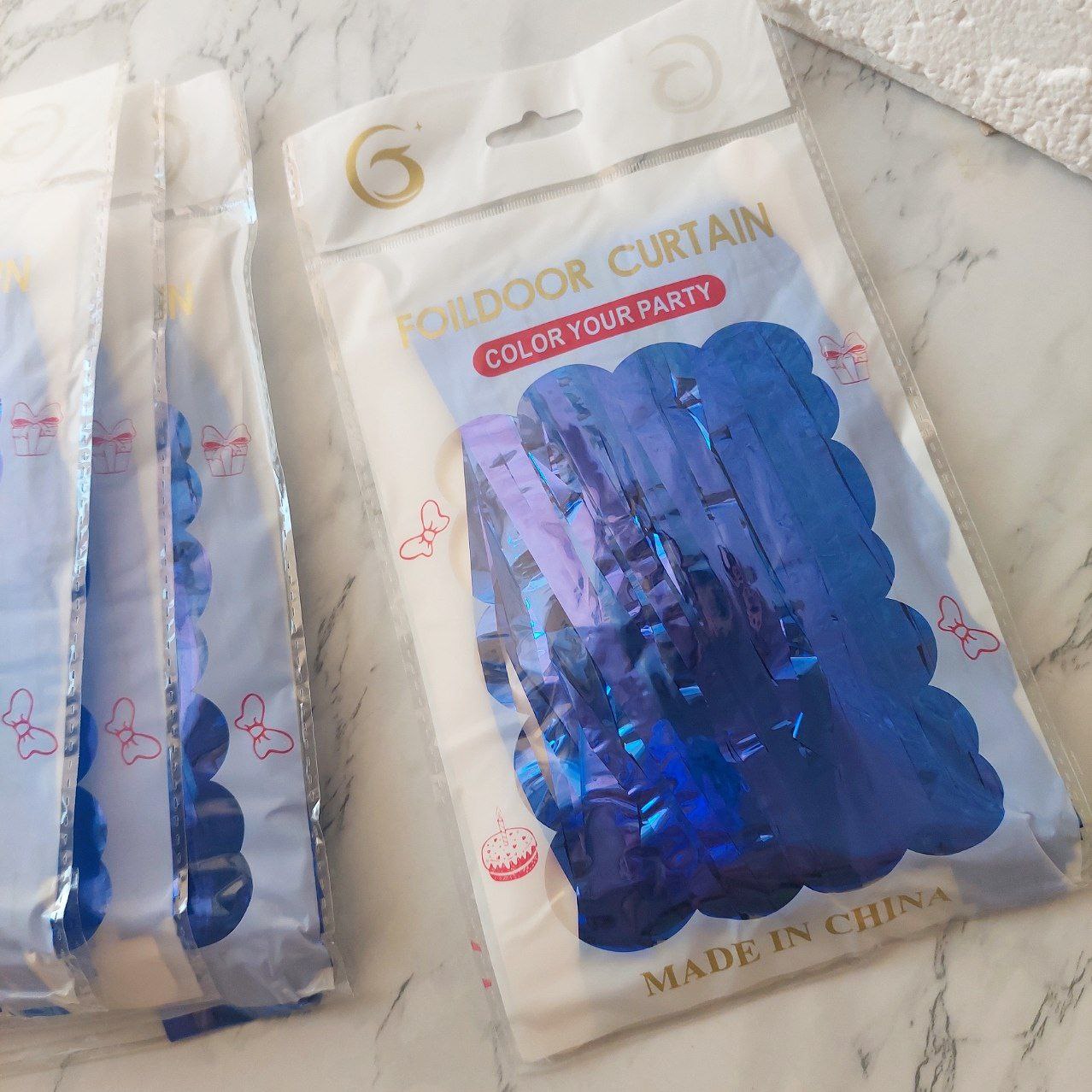 پرده متالایز آبی کاربنی