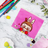 پوشه زیپ دار صورتی