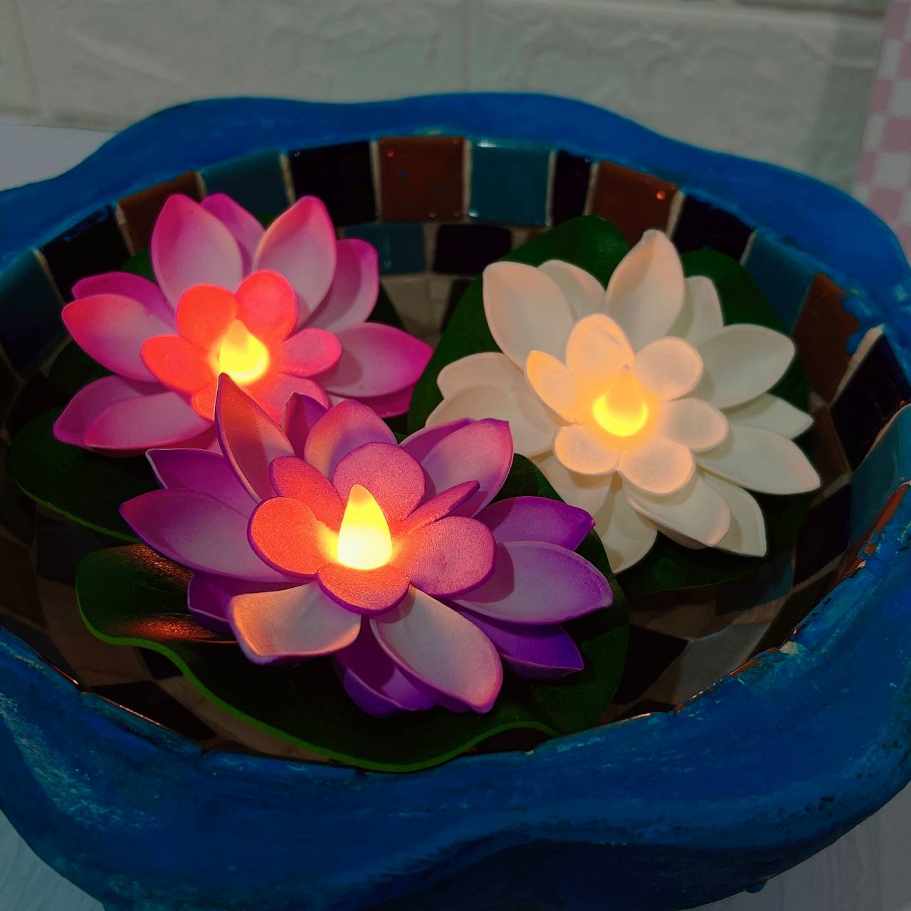 چراغ خواب گل نیلوفر ابی