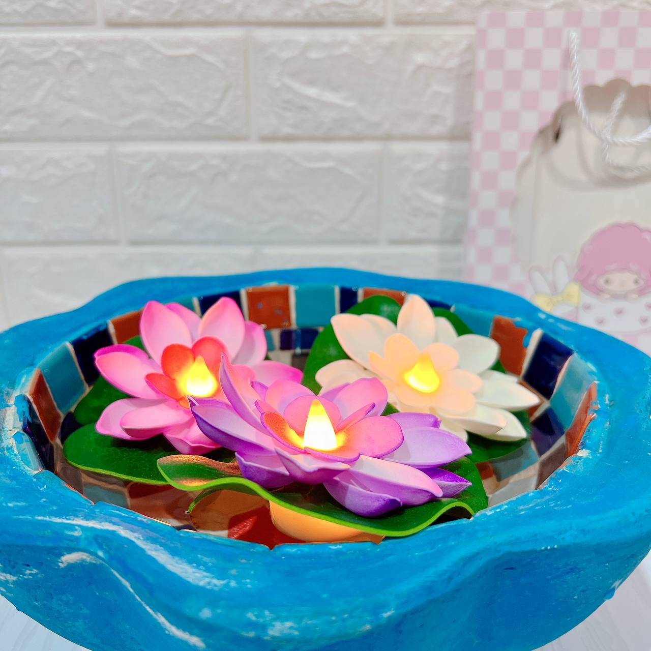 چراغ خواب گل نیلوفر ابی