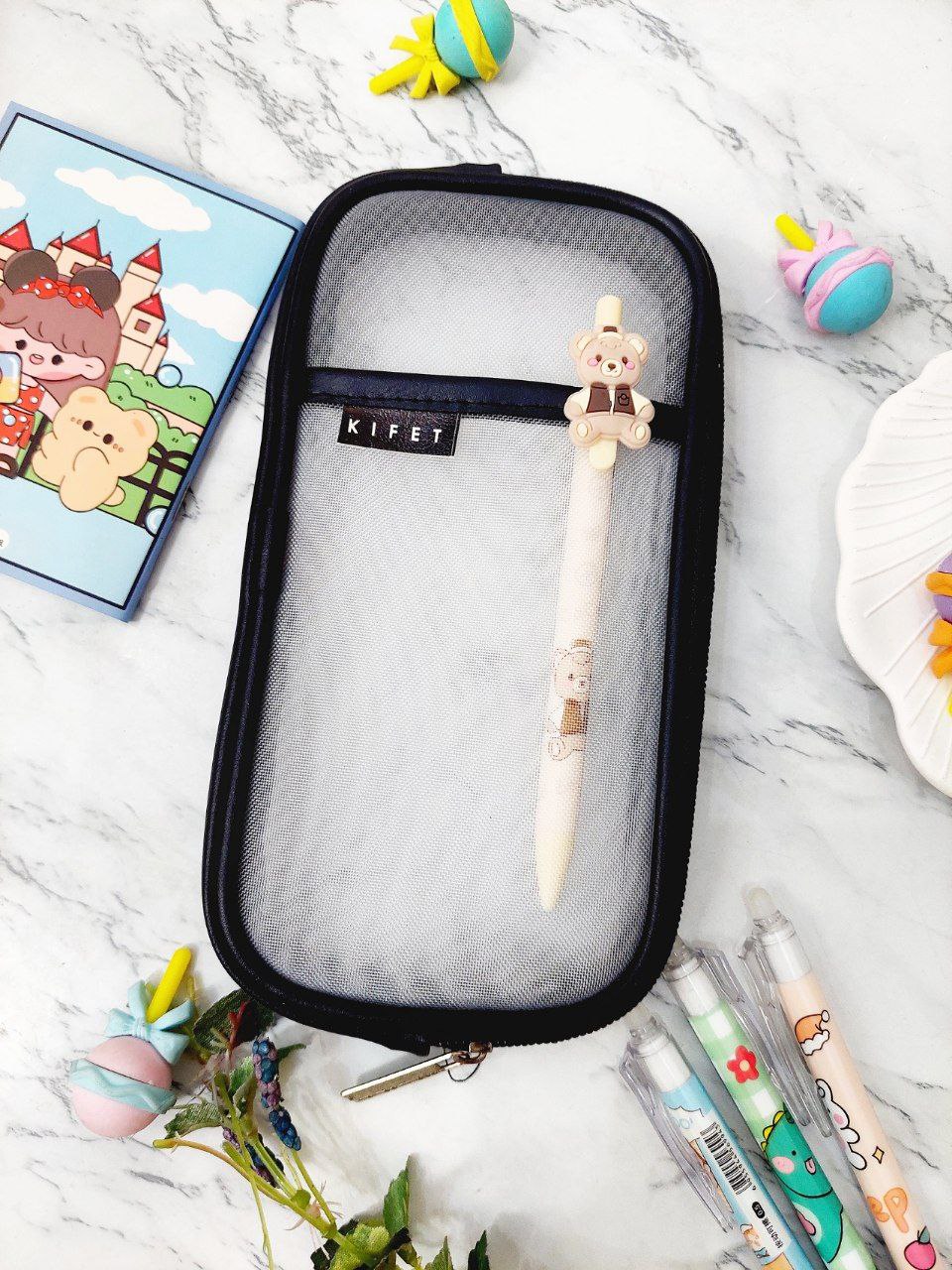 جامدادی شفاف توری