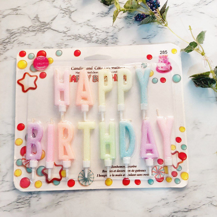 شمع پاستلی هپی برد دی