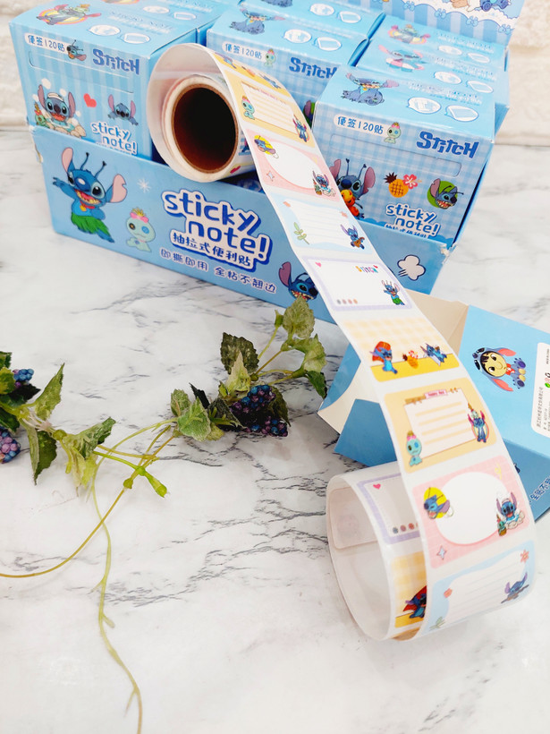 برچسب اسم رولی طرح استیج (Stitch) مدل جعبهای بسته ۷۵ عددی اقتصادی